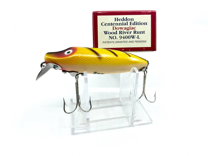 Heddon Centennial Edition Wood River Runt New in Box No. 9400W-L Perch Color