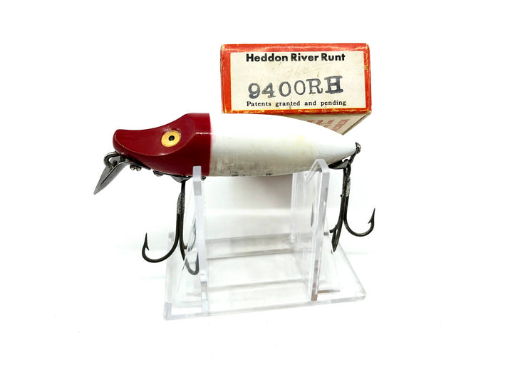 Heddon River Runt Spook Floater 9400 RH Red Head White Body Color with Box / Catalog