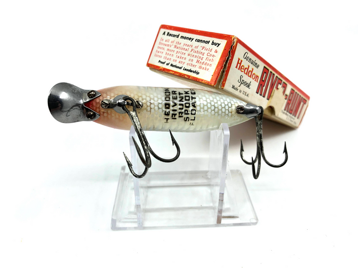 Heddon River Runt Spook Floater 9400 XRW White Shore Color with Box / Catalog - Western Auto