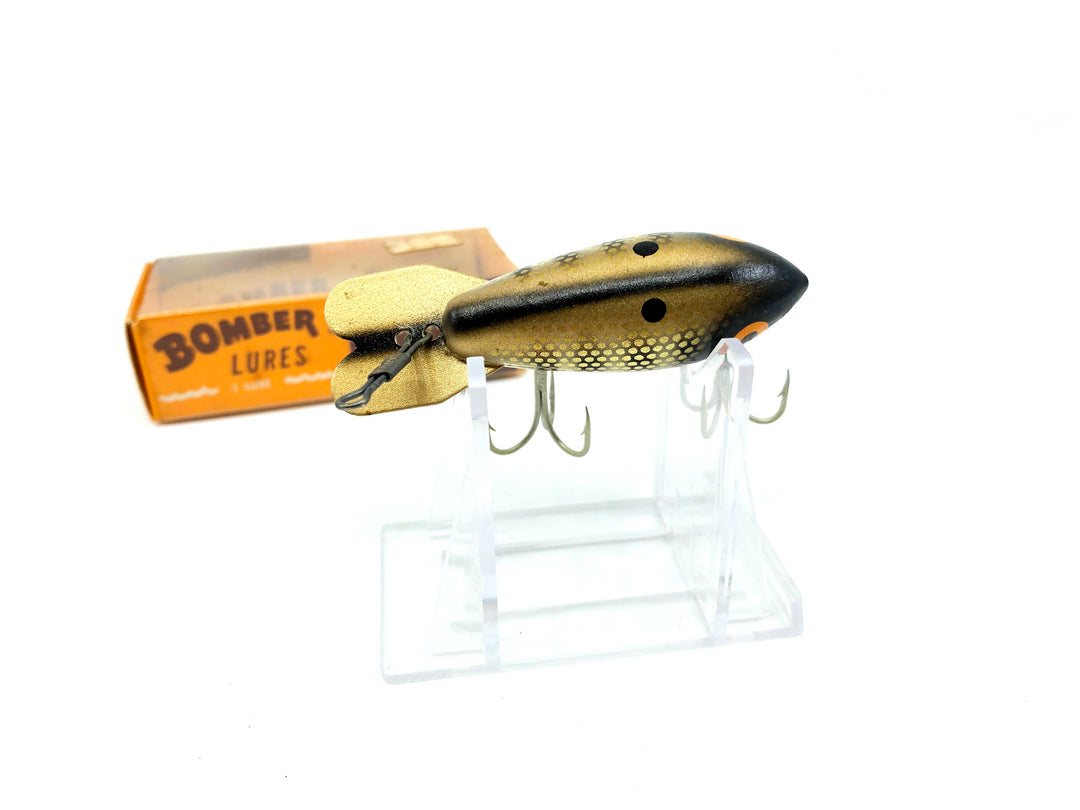 Vintage Wooden Bomber 389 Gold Metascale White Shad Color with Box