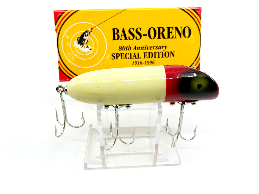 Luhr-Jensen South Bend 80th Anniversary Bass-Oreno Red & White Color New in Box