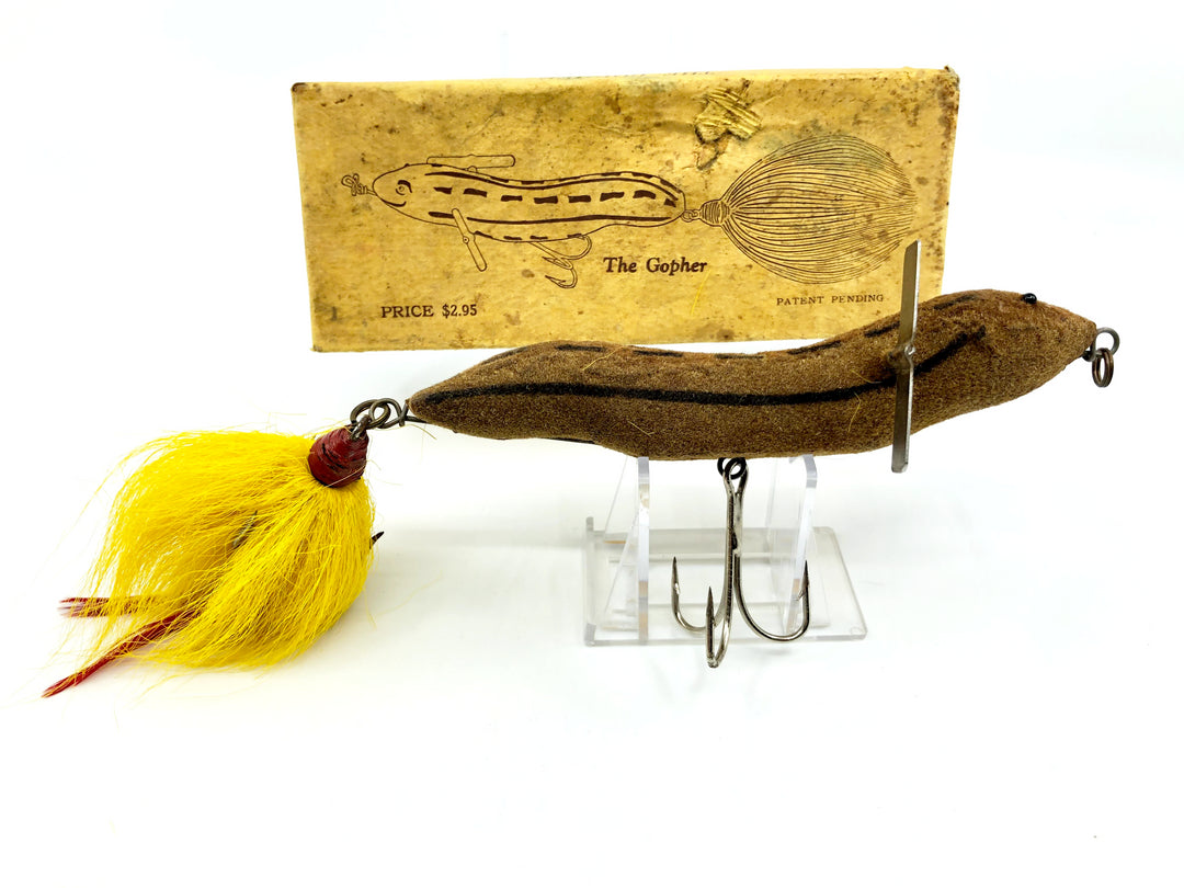 Elmer J. Deuster Gopher Lure with Box Antique Wisconsin Musky Lure
