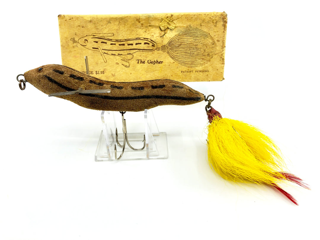Elmer J. Deuster Gopher Lure with Box Antique Wisconsin Musky Lure