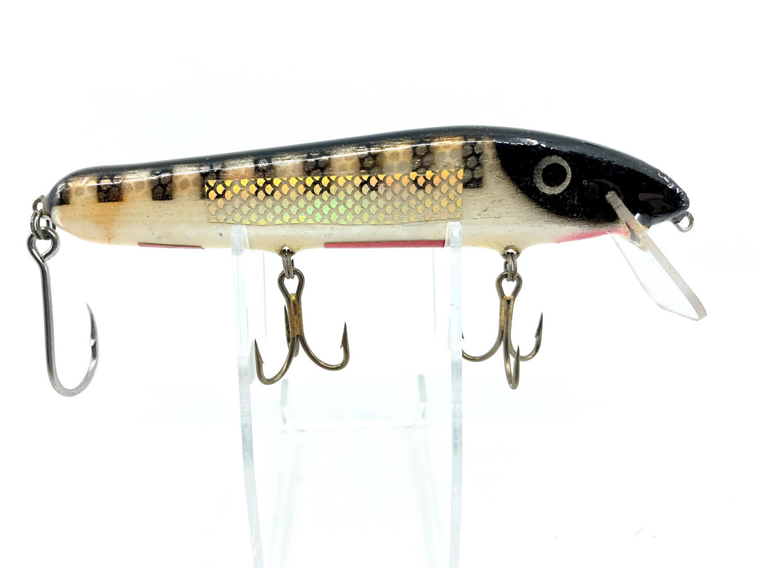 Crane 207 Musky Lure in Perch Color Fluorescent Tape