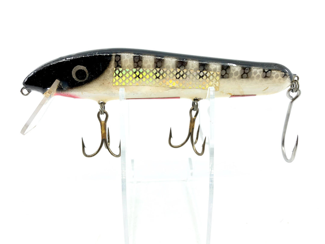 Crane 207 Musky Lure in Perch Color Fluorescent Tape