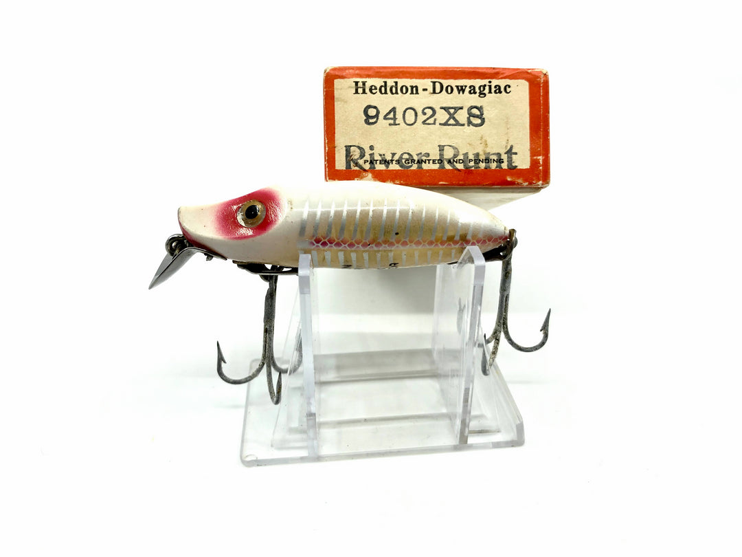 Heddon River Runt 9402XS White and Red Shore Minnow Color with Brush Box / Paper
