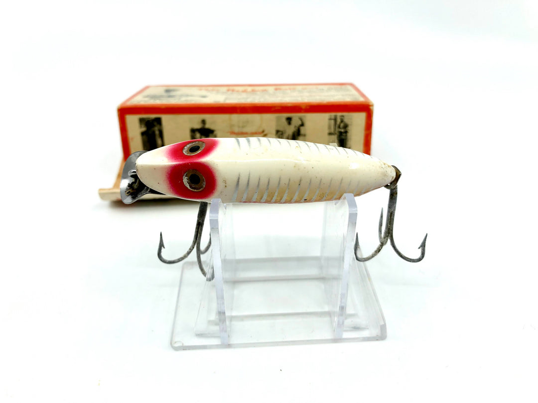 Heddon River Runt 9402XS White and Red Shore Minnow Color with Brush Box / Paper