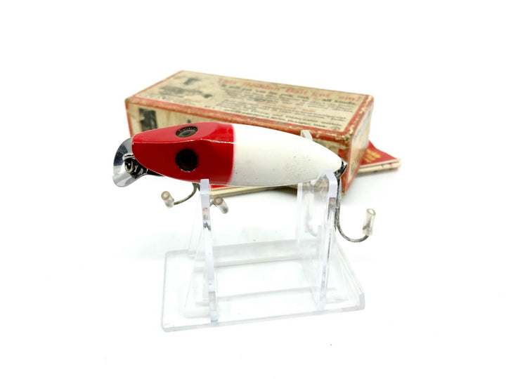 Heddon River Runt 9112 White Red Head Color with Brush Box / Paper