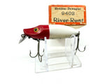 Heddon River Runt 9402 White Red Head Color with Brush Box / Paper