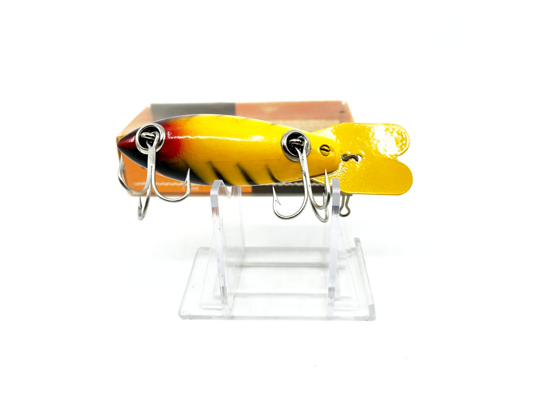 Vintage Wooden Bomber 520 Yellow with Black Ribs Color with Box