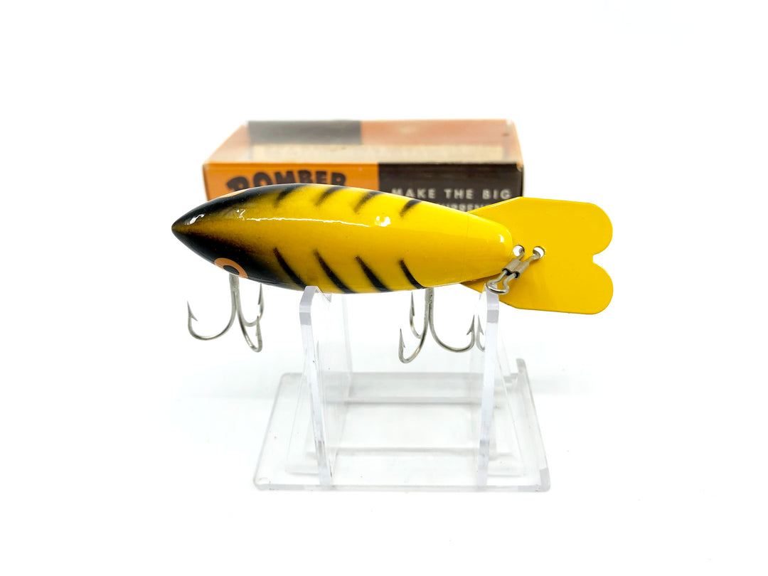 Vintage Wooden Bomber 520 Yellow with Black Ribs Color with Box