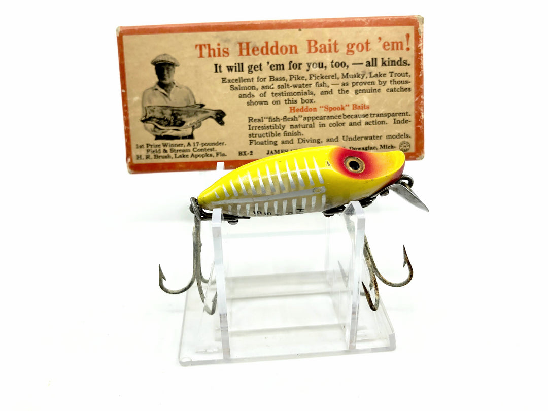 Heddon River Runt 9119XRY Yellow Shore Minnow Color with Brush Box / Paper