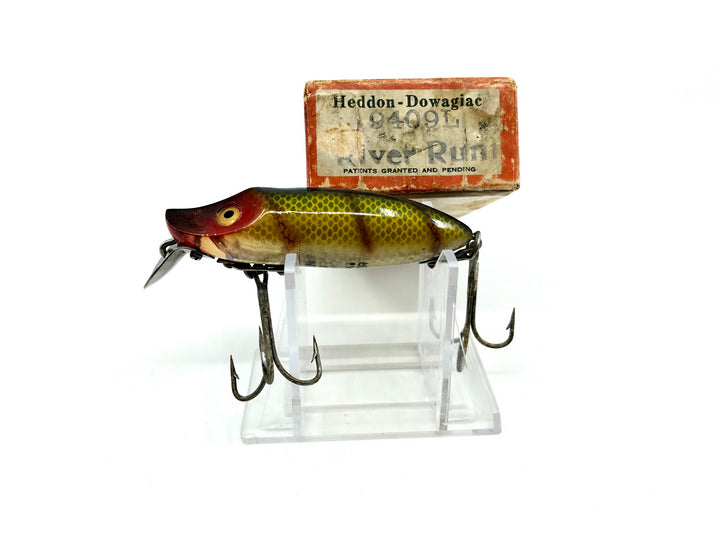 Heddon River Runt 9409L Perch Scale Minnow Color with Brush Box / Paper
