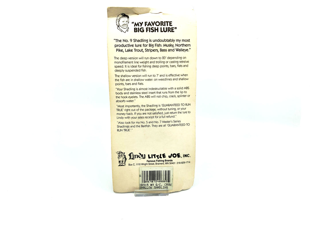 Lindy Little Joe Master's Series Baitfish Shallow Shadling G.C. Craw Color New on Card Old Stock