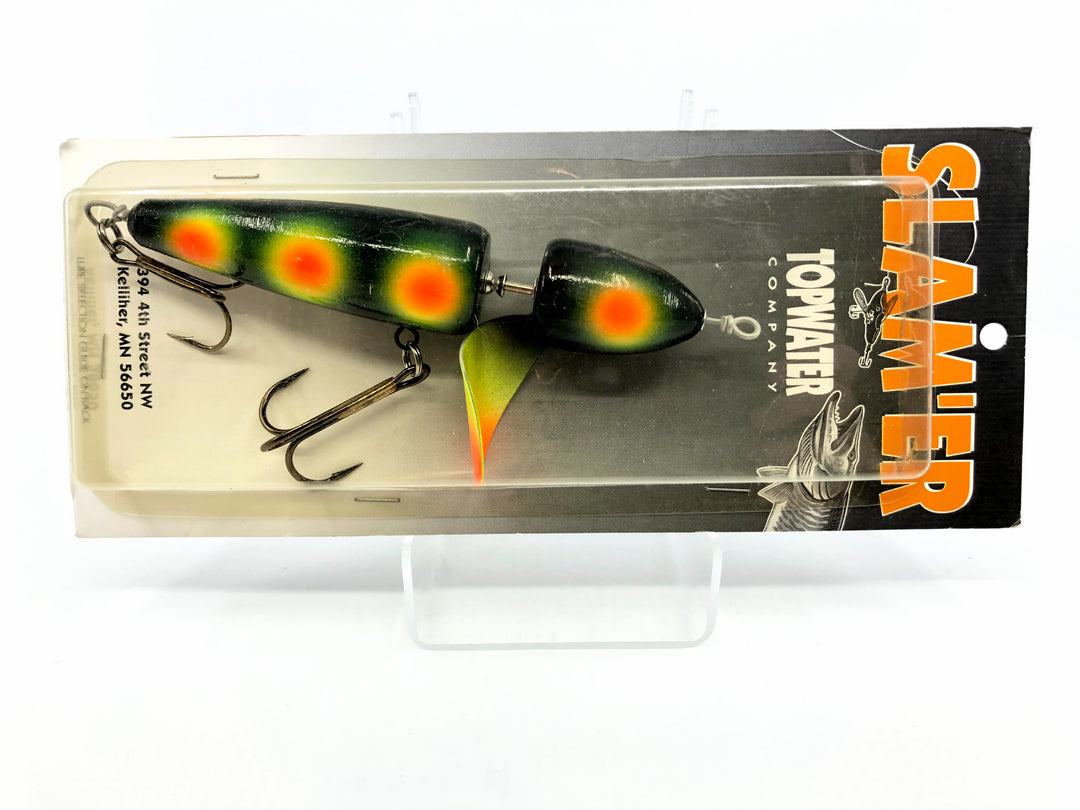 Slam'er Thunder Jr. Topwater Musky Bait Black Magic Color New on Card Old Stock