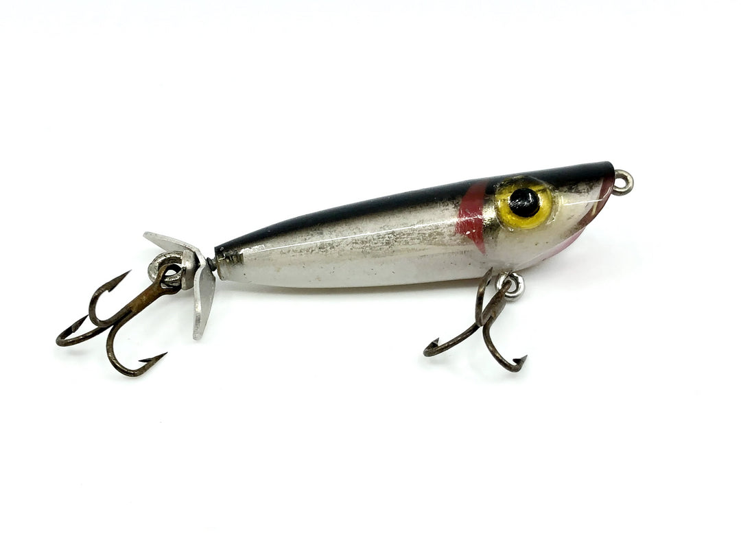 Gudebrod Golden Eye Blabber Mouth Silver and Black Minnow Color