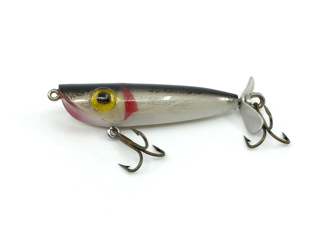 Gudebrod Golden Eye Blabber Mouth Silver and Black Minnow Color