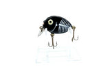Heddon Tiny Punkinseed 380 XBW Black and White Shore Minnow Color White Eyes