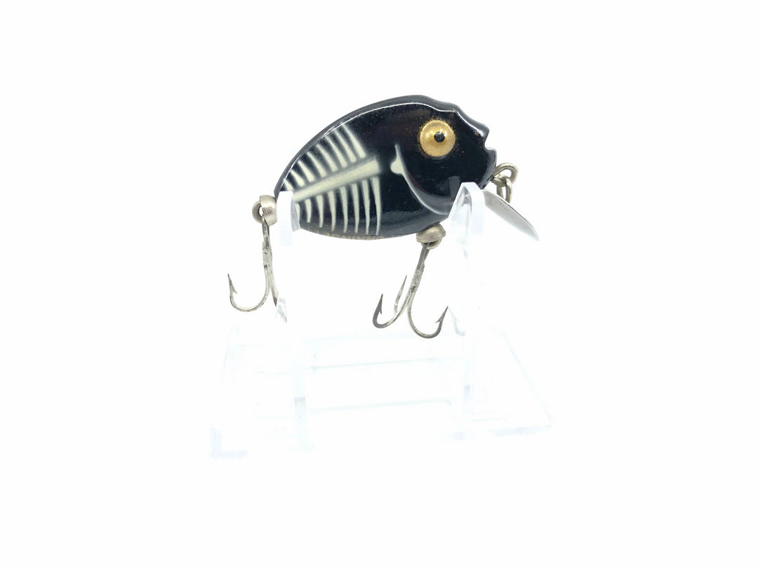 Heddon Tiny Punkinseed 380 XBW Black and White Shore Minnow Color Gold Eyes
