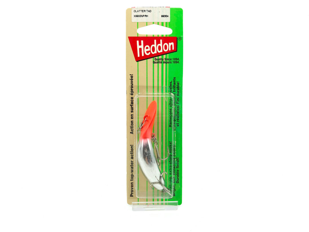 Heddon Clatter Tad 9900 NPRH Nickel Plate Red Head Color New on Card Old Stock