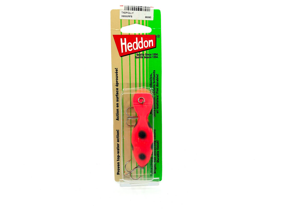 Heddon Tadpolly 9000 RFB Fluorescent Black Spot Color New on Card Old Stock