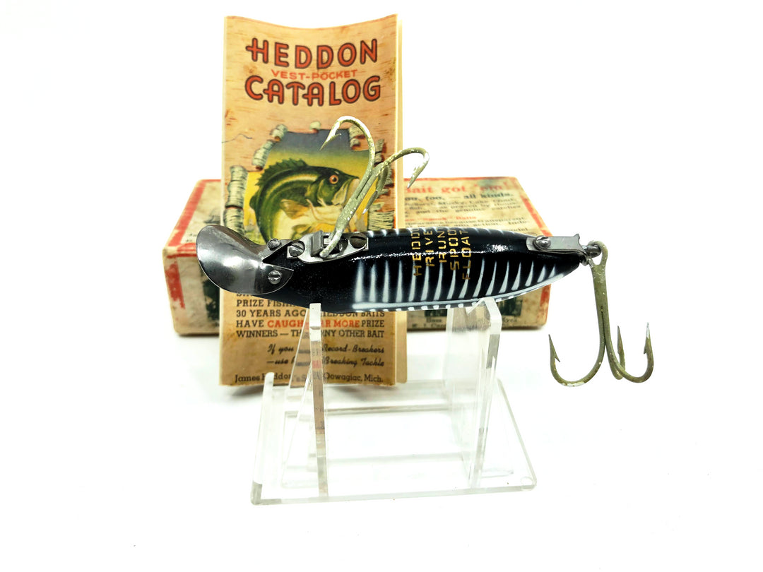 Heddon River Runt 9409XBW Black Shore Minnow Color with Brush Box / Paper