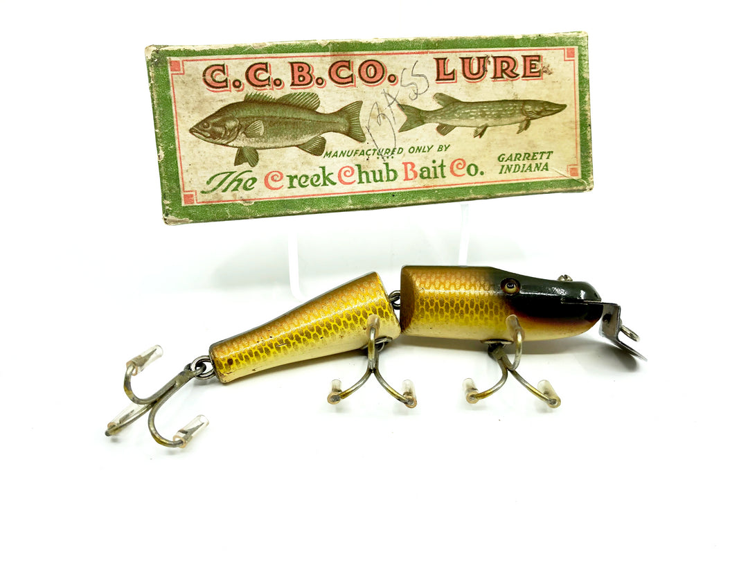 Creek Chub 2600 Jointed Pikie Minnow 2604 Golden Shiner Color with Box