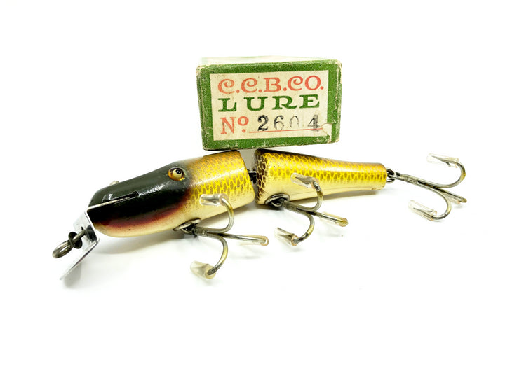 Creek Chub 2600 Jointed Pikie Minnow 2604 Golden Shiner Color with Box