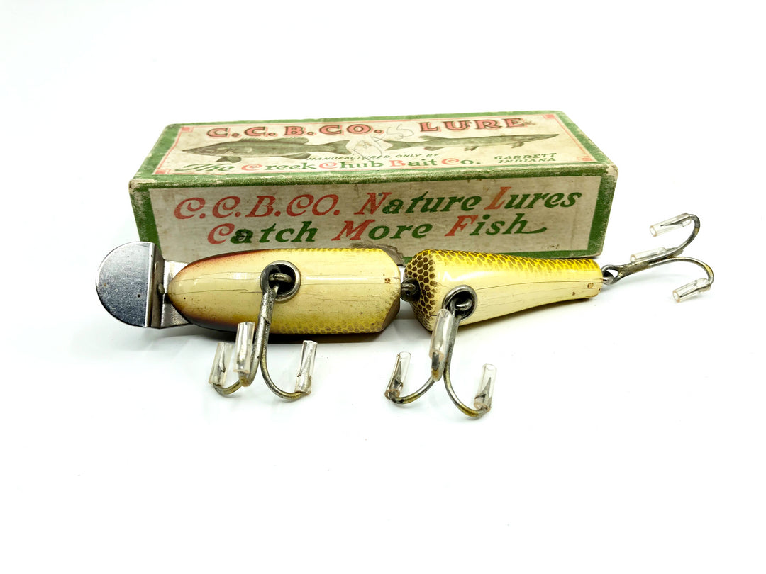 Creek Chub 2600 Jointed Pikie Minnow 2604 Golden Shiner Color with Box