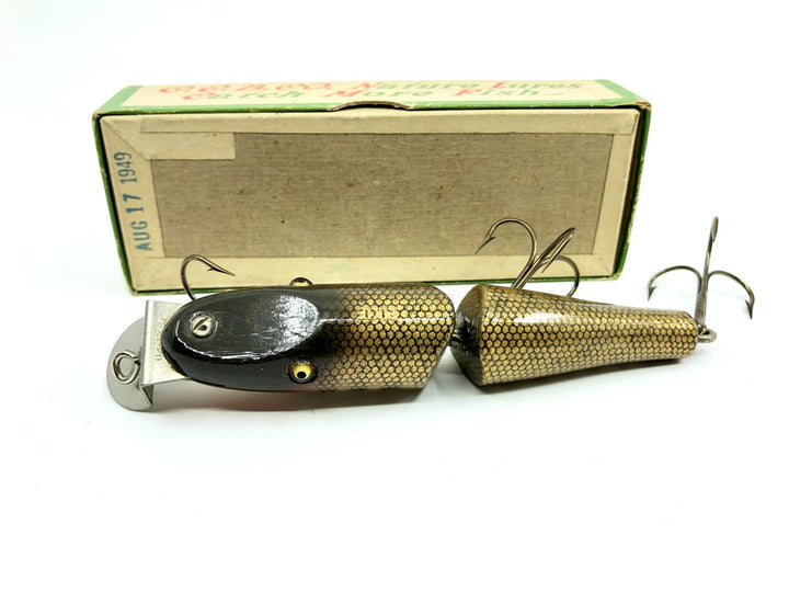 Creek Chub 2600 Jointed Pikie Minnow 2600 Pikie Color with Box 1949 Dated