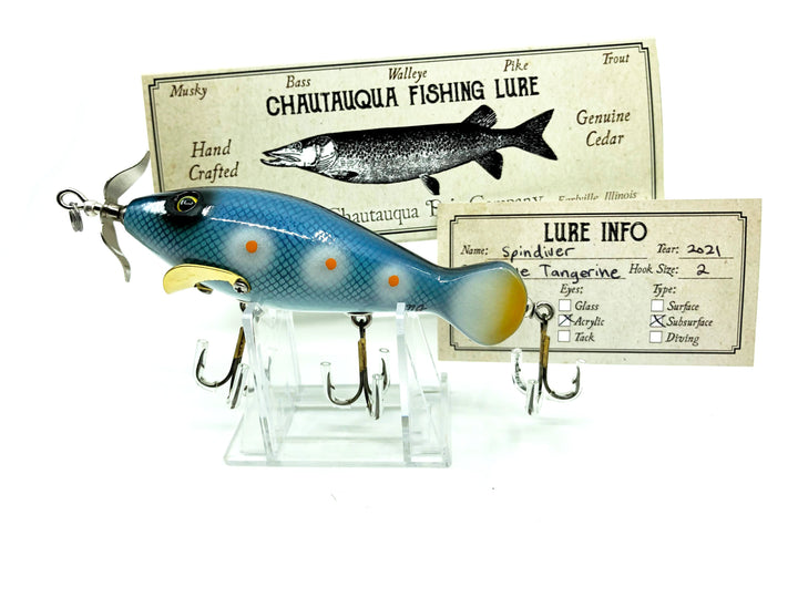 Chautauqua Custom Spindiver in Blue Tangerine Color