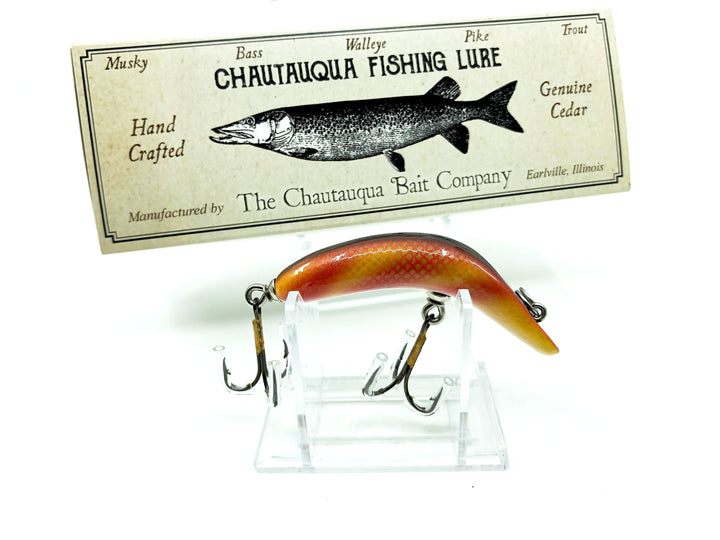 Chautauqua Custom Flat Fish in Red Bar Perch Color
