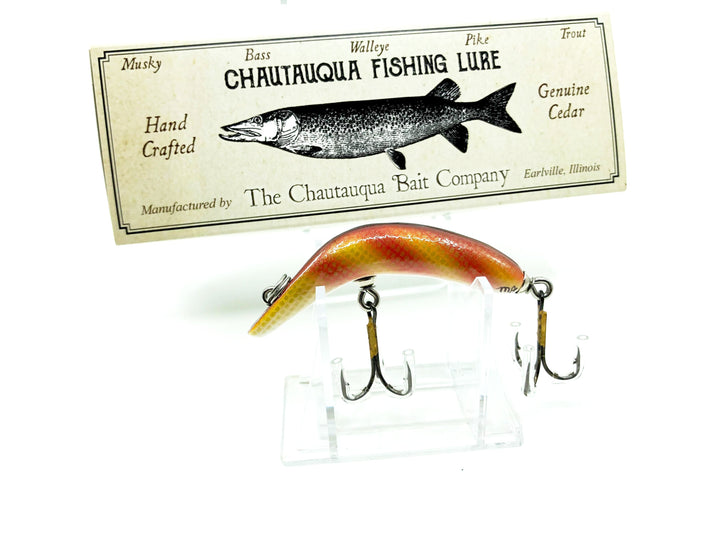 Chautauqua Custom Flat Fish in Red Bar Perch Color