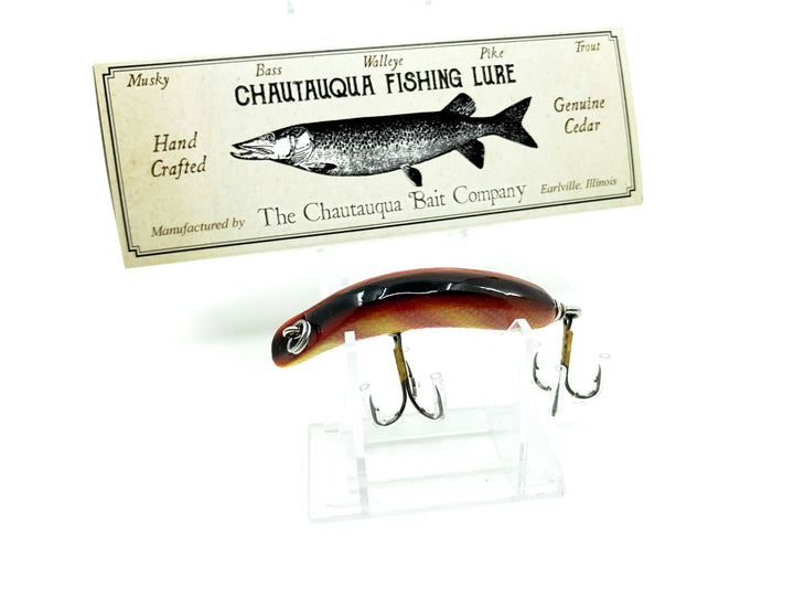 Chautauqua Custom Flat Fish in Red Bar Perch Color