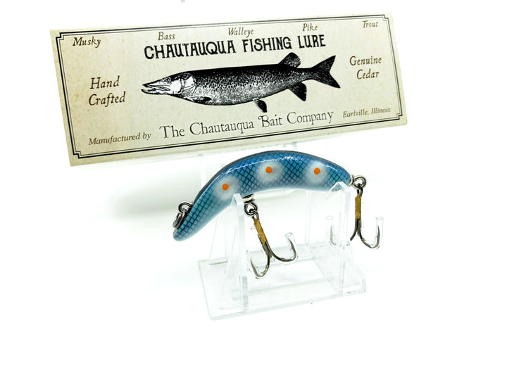 Chautauqua Custom Flat Fish in Blue Tangerine Color