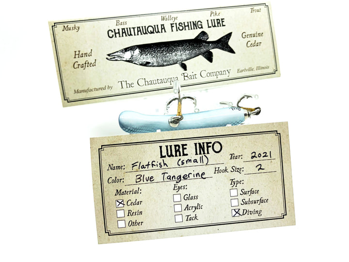 Chautauqua Custom Flat Fish in Blue Tangerine Color