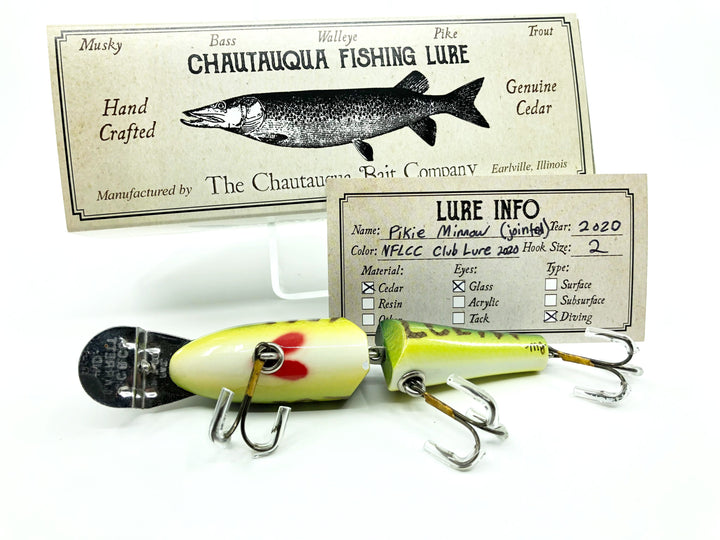 Chautauqua Custom Jointed Pikie Minnow in Perch NFLCC 2020 Color