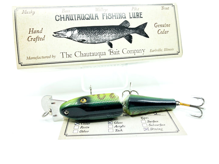 Chautauqua Custom Jointed Pikie Minnow in Perch NFLCC 2020 Color