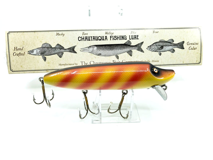 Chautauqua Custom Musky Vamp in Red Bar Perch Color