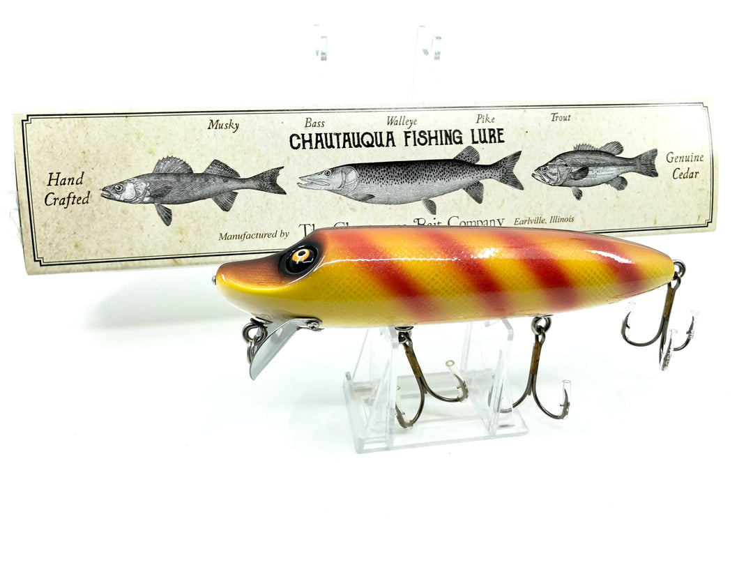Chautauqua Custom Musky Vamp in Red Bar Perch Color