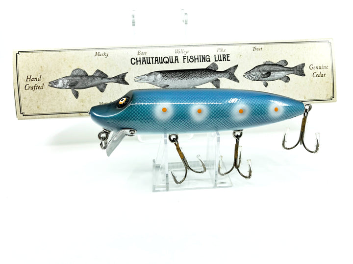 Chautauqua Custom Musky Vamp in Blue Tangerine Color