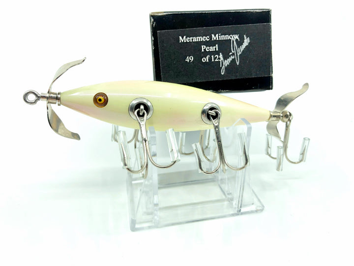 Little Sac Bait Company Meramec Minnow Pearl Color Signed Box 49/125