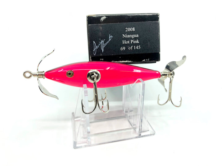 Little Sac Bait Company Niangua Minnow Pink / Black Back Hot Pink 2008 Color Signed Box 69/145