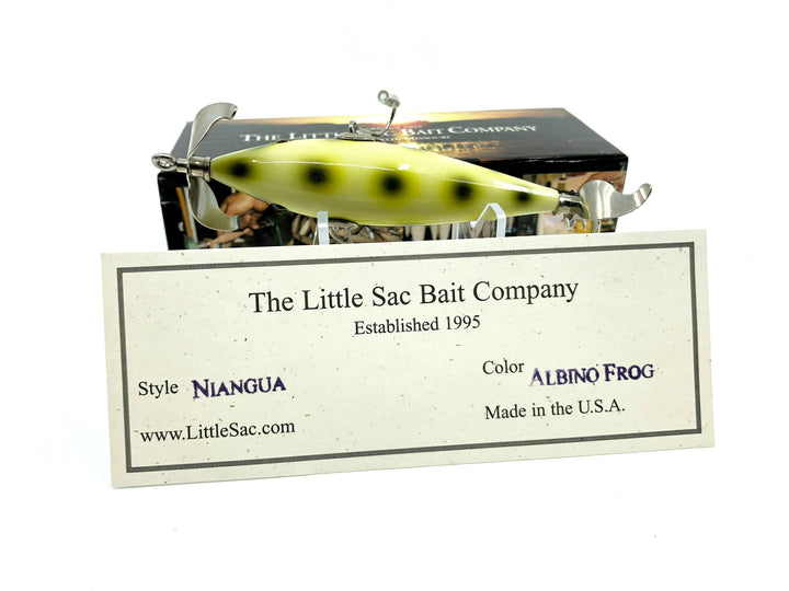 Little Sac Bait Company Niangua Minnow Albino Frog 2008 Color Signed Box 5/145