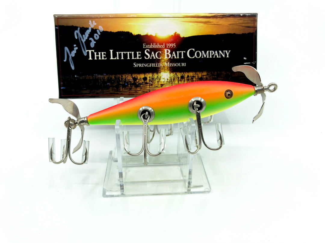 Little Sac Bait Company Meramec Minnow Red/Green Fireglow Color Signed Box 6/125