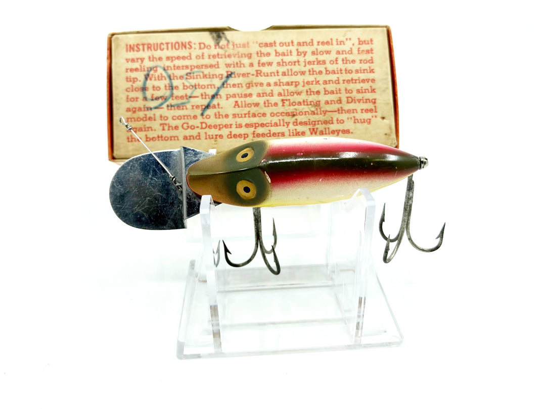 Heddon Standard Go Deeper River Runt D-9110-RB Rainbow Color with Box
