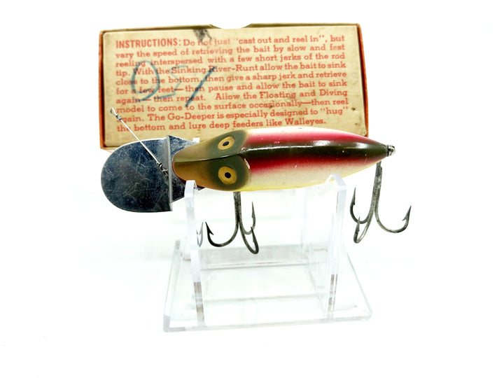 Heddon Standard Go Deeper River Runt D-9110-RB Rainbow Color with Box