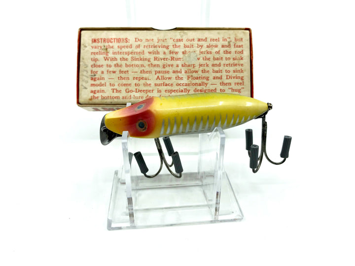 Heddon River Runt Spook Floater 9400-XRY Yellow Shore Minnow Color with Box
