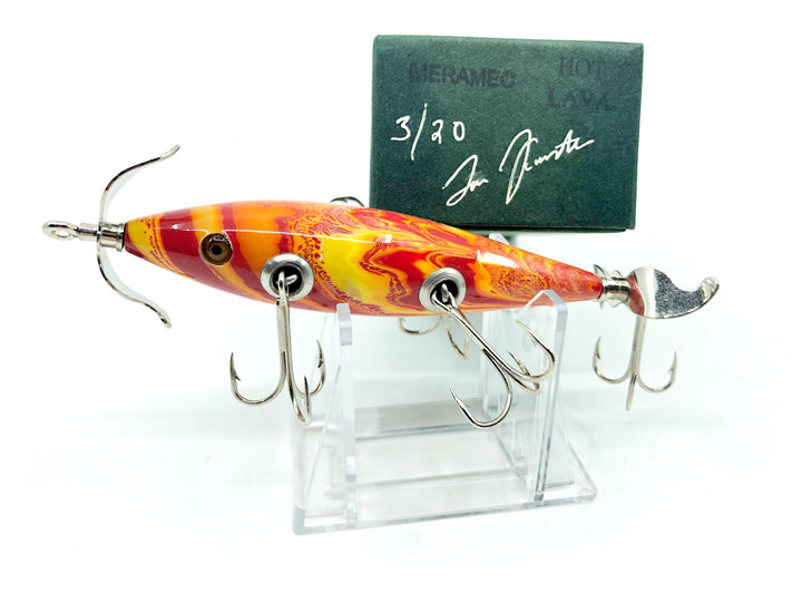 Little Sac Bait Company Meramec Minnow Hot Lava Color Signed Box 3/20