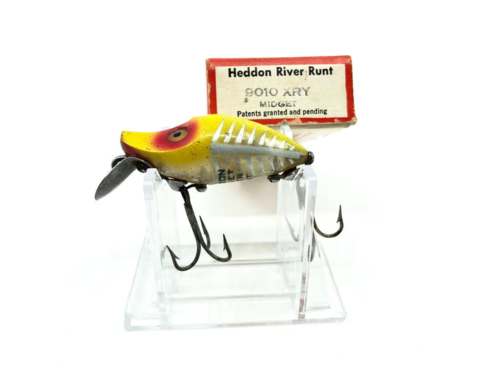 Heddon River Runt Midget 9010-XRY Yellow Shore Minnow Color with Box/Catalog